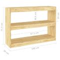 vidaXL Knižnica/deliaca stena 100x30x71,5 cm, borovicový masív