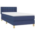 vidaXL Boxspring posteľ s matracom modrá 100x200 cm látka