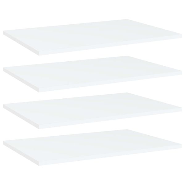 vidaXL Prídavné police 4 ks, biele 60x40x1,5 cm, kompozitné drevo