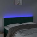 vidaXL Čelo postele s LED tmavozelené 144x5x78/88 cm zamat