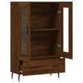 vidaXL Vysoká skrinka hnedá dub 69,5x31x115 cm kompozitné drevo