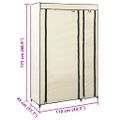 vidaXL Skladacie šatníky 2 ks krémové 110x45x175 cm látkové