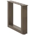 vidaXL Nohy konferenčného stolíka v tvare U, 2 ks, prírodná oceľ, 40 x (30-31) cm, oceľ