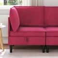 vidaXL Sofa s úložným priestorom Víno červené Zamat