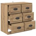 vidaXL Servírovacia skriňa Remeselný dub 70 x 35,5 x 67,5 cm
