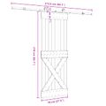 vidaXL Posuvné dvere NARVIK Prírodná a čierna 70 x 210 cm (213,5 cm)