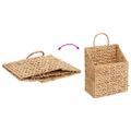 vidaXL Závesný košík Vodný hyacint 30 x 17,5 x 49,5 cm Prírodná