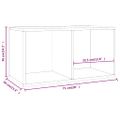 vidaXL Úložný box na vinyly, lesklý čierny 71x34x36cm kompozitné drevo