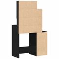 vidaXL Toaletný stolík Čierny dub 80 x 35 x 132 cm Kompozitné drevo