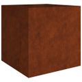vidaXL Kvetináč 80x80x80 cm korténová oceľ