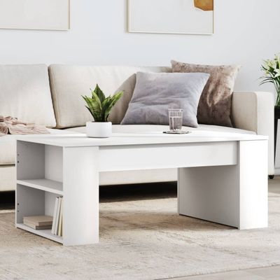 vidaXL Konferenčný stolík biely 102x55x42 cm kompozitné drevo