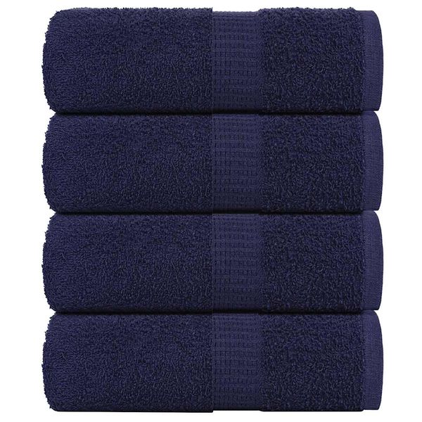 vidaXL Uteráky pre hostí FROGN 4 ks námornícko modré 30x50 cm 360 g/m²