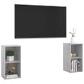 vidaXL TV skrinky 2 ks, betónovo sivé 72x35x36,5 cm, kompozitné drevo