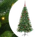 vidaXL Vianočný stromček s 150 LED-i so stojanom Zelená 150 cm PE