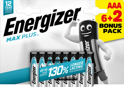 Energizer Max Plus AAA alkalické batérie 6+2 8ks E303321400