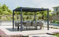 Bioklimatická pergola G21 Austin Premium 3x3 m, antracitová hliníková