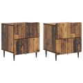 vidaXL Nočný stolík 2 ks Staré drevo 43 x 34,5 x 49,5 cm