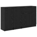 vidaXL Servírovacia skriňa 3 ks Čierny dub 69,5 x 34 x 180 cm