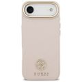 Puzdro Guess Grained Strass Logo MagSafe pre iPhone Air ružová