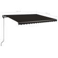 vidaXL Ručne zaťahovacia markíza s LED 400x350 cm antracitová