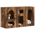 vidaXL Servírovacia skriňa ELST Dymová dub 100 x 35 x 59 cm