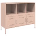 vidaXL Komoda ružová 100,5x39x79 cm oceľ