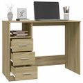 vidaXL Stolík so zásuvkami dub sonoma 102x50x76 cm spracované drevo