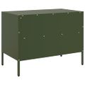 vidaXL TV skrinky 2 ks olivovo-zelené 68x39x50,5 cm oceľ