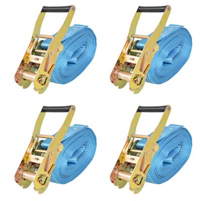 vidaXL Upínacie popruhy s račňou 4 ks, 4 tony, 8mx50mm, modré