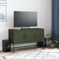 vidaXL TV skrinka olivovozelená 100,5x39x60,5 cm oceľ