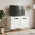 vidaXL Nástenná TV skrinka Biela 59,5 x 31 x 30 cm Kompozitné drevo
