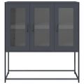 vidaXL Komoda antracitová 100,5x39x107 cm oceľ valcovaná za studena