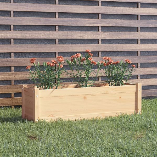 vidaXL Záhradný kvetináč 100x31x31 cm, borovicový masív
