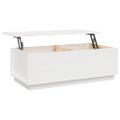 vidaXL Konferenčný stolík biely 100x50x35 cm borovicový masív