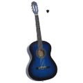 vidaXL Klasická gitara pre začiatočníkov modrá 4/4 39" lipové drevo