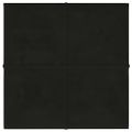 vidaXL Nástenné panely 12 ks čierne 30x30 cm zamatové 1,08 m²