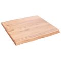 vidaXL Stolová doska svetlohnedá 60x60x(2-4)cm ošetrený masív hrany
