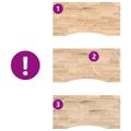 vidaXL Doska stolíka neošetrená 100x50x2,5 cm dubový masív obdĺžnikový