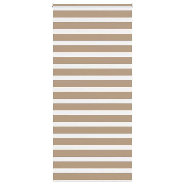 vidaXL Zebrová roleta pieskovo hnedá 115x230 cm šírka látky 110,9 cm polyester