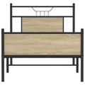 vidaXL Posteľný rám bez matraca dub sonoma 90x200 cm kompozitné drevo