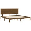 vidaXL Posteľný rám s čelom medovo-hnedý 200x200 cm masívne drevo
