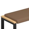 vidaXL Vankúš na lavičku Umelá koža Kapučínová Hĺbka 35 cm