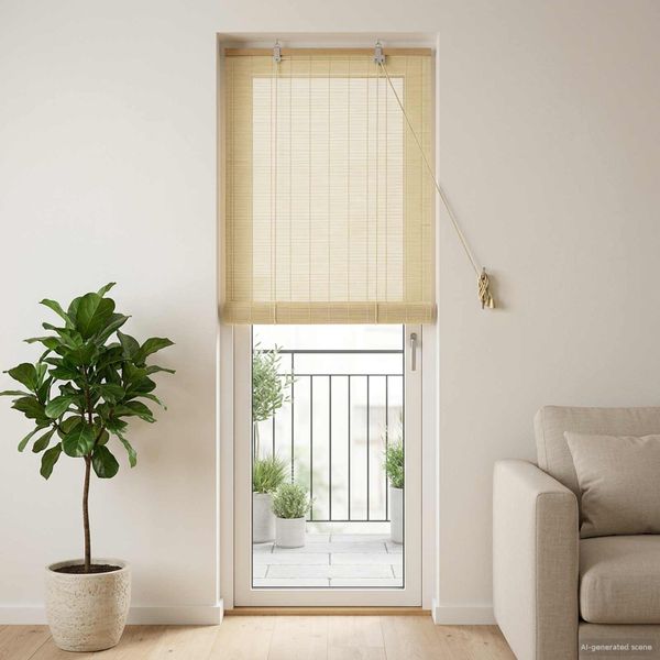 vidaXL Roleta Prírodná 40 x 220 cm Bambus