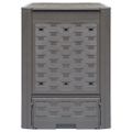vidaXL Záhradné kompostéry 3 ks, hnedé 60x60x83 cm, 900 l, plast ratan