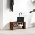 vidaXL Regál na topánky stohovateľné tmavý dub 60x30x30,5 cm