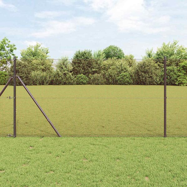 vidaXL Zvarený drôtený plot 1000 x 150 cm Červená