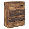 vidaXL Zásuvkový kabinet Staré drevo 66 x 34,5 x 87 cm