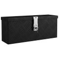 vidaXL Úložný box čierny 50x15x20,5 cm hliníkový