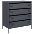 vidaXL Komoda antracitová 68x39x73,5 cm oceľ valcovaná za studena