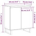 vidaXL Komoda sivý dub sonoma 60x35x70 cm spracované drevo